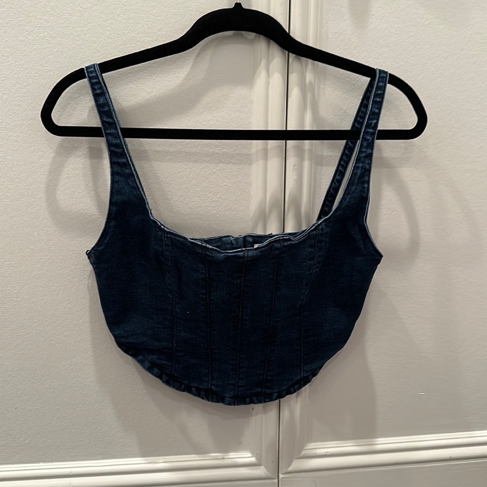 Zara Denim Corset Size M